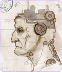 Рисунок роботизированного человека