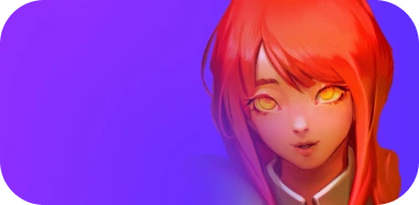 Изображение аниме-девушки с рыжими волосами