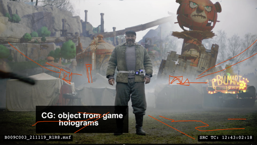 Профессия художника в кино: особенности, пайплайн и отличия от геймдева 12 Пример скетча в постпродакшене