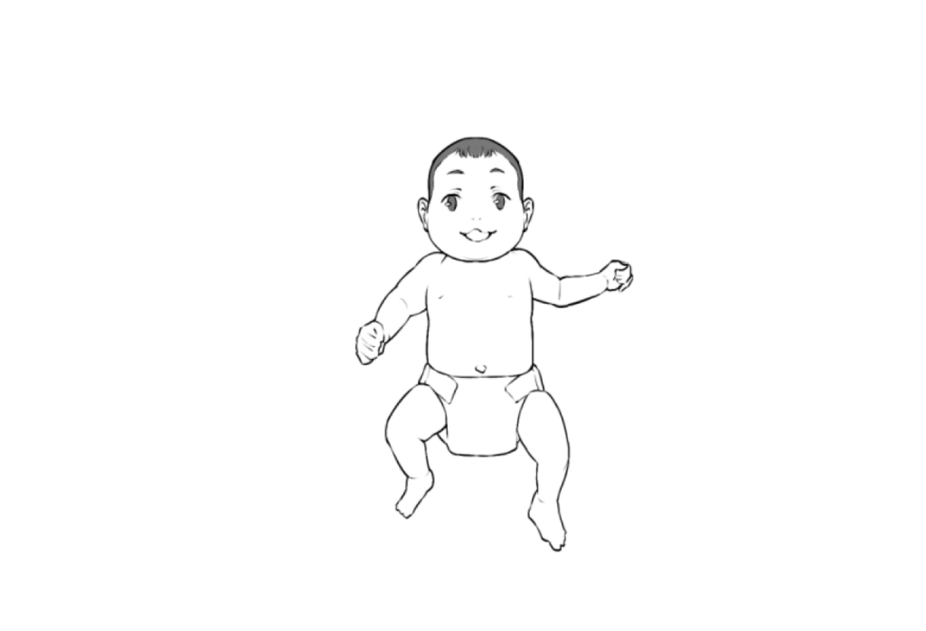 Финализация рисунка младенца