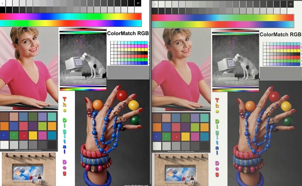 Сравнение изображений на дисплеях Adobe RGB и sRGB