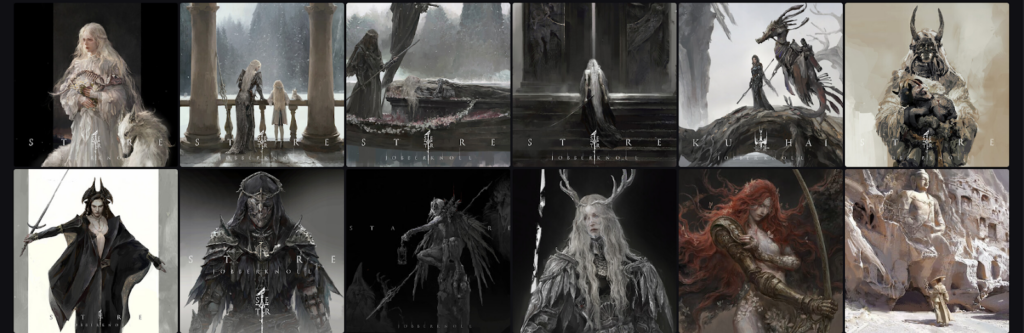 Визуальный стиль работ в портфолио