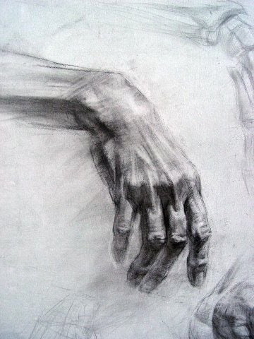 Рисунок кисти руки карандашом