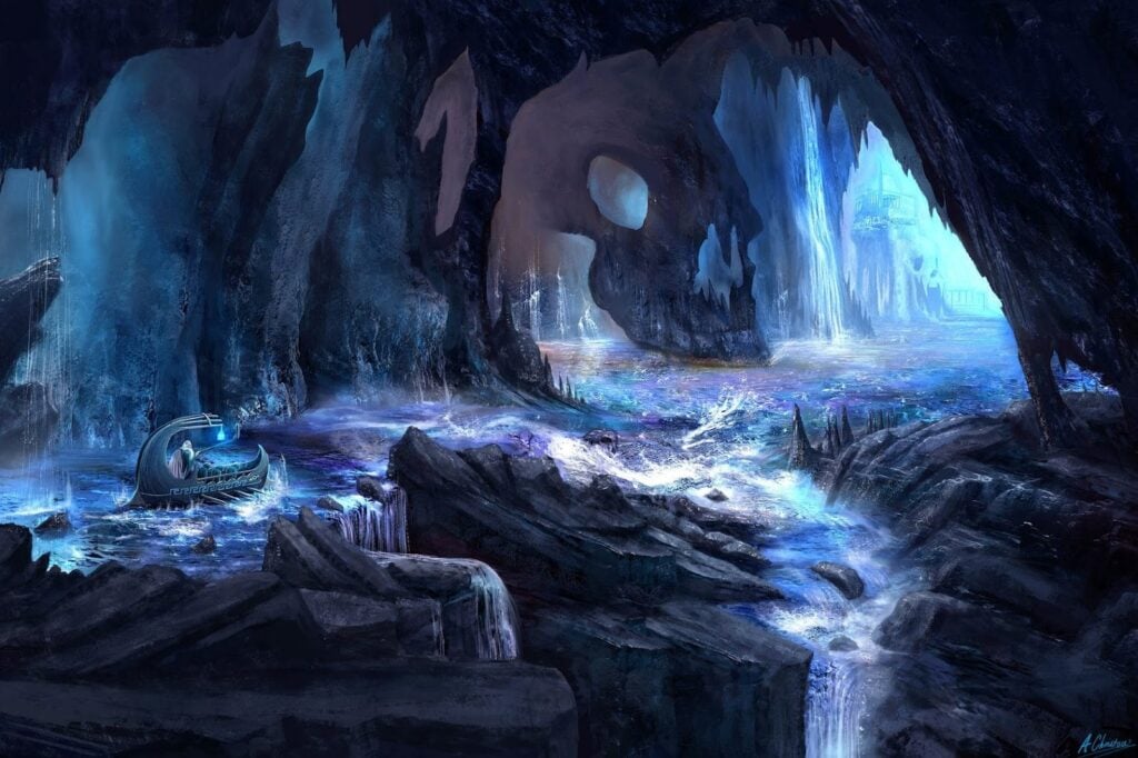 Пещера, через которую течет река Стикс