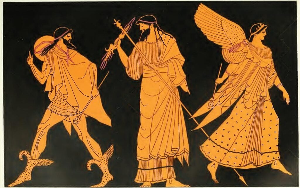 Гермес, Зевс и Ирис