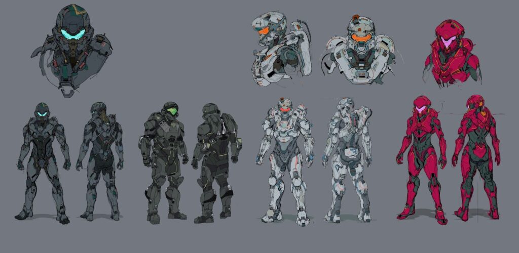 Концепты персонажей игры Halo 5